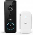 AOSU Video Doorbell Camera Wireless/ 5MP/ 2.4G/5GHz WIFI/ w/Homebase no monthly fee/1yr AOSU wrty.