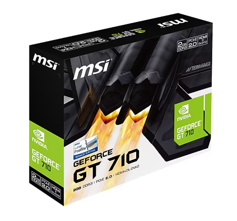 MSI G7102D3P GT 710 2GD3 LP DVI PCI Express 2.0 2GB Video