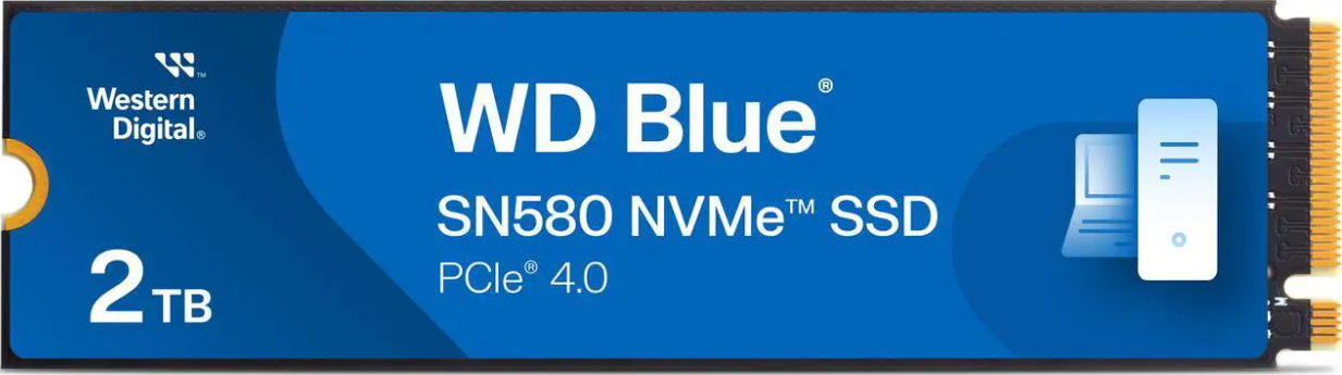 Western Digital WD_Blue SN580 M.2 2280 2TB PCI-Express 4.0 x4 TLC Internal Solid State Drive (SSD)