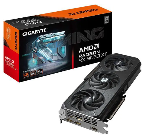 GIGABYTE Gaming Radeon RX 9060 XT 8GB GDDR6 PCI Express 5.0 x16 ATX Graphics Card GV-R9060XTGAMING OC-8GD RX 9060XT