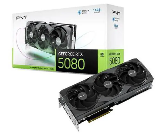 PNY VCG508016TFXPB1 NVIDIA GeForce RTX 5080 16GB 256-Bit GDDR7 DLSS 4.0 PCI Express 5.0 x16 Video Card