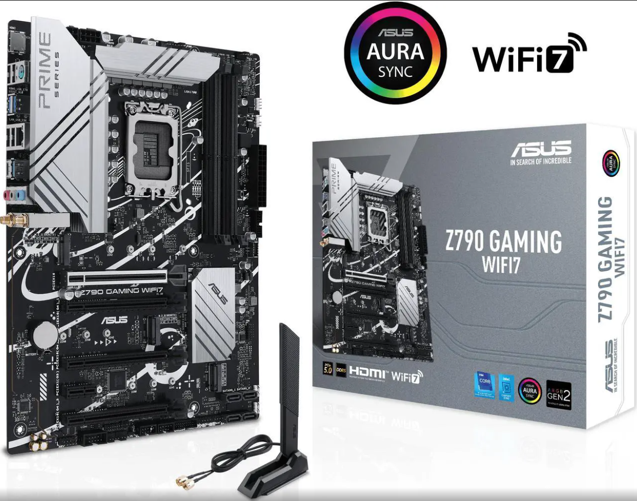 ASUS Z790 GAMING WIFI7/ D5 LGA 1700 ATX MB  (PCIe 5.0/10+1 Power Stages/3x M.2/1Gb LAN/USB 3.2 G